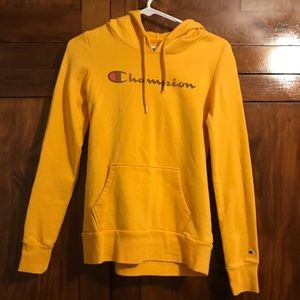 yellow champion sweatshirt